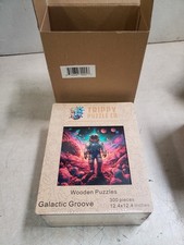 Trippy Puzzle Co Wooden Jigsaw Puzzle 300 Pcs for Adults, Galactic Groove