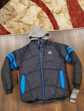 NEW Protection Systems Puffer Winter Coat Size 14/16 Kids BLACK/BLUE