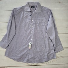 Dockers Classic Fit Button Down Shirt -BLUE NWT XL 17-17 1/2 B83