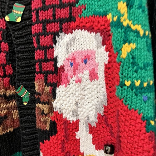 Alexandra Bartlett S Eagles Eye Stitched Heavyweight Christmas Sweater Rare - Bild 2 von 9