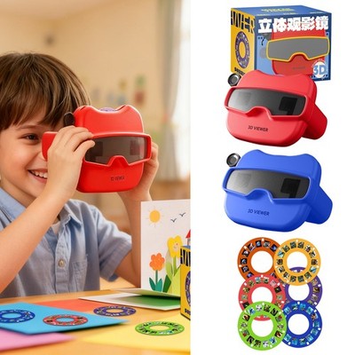 Interaktives 3D-Stereoskop-Viewer-Spielzeug mit 6 Rollen für Kinder, verbessert