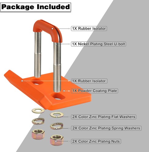 Trailer Hitch Tightener Anti-Rattle Stabilizer for 1.25, 2 inch  Color: Orange - Picture 2 of 5