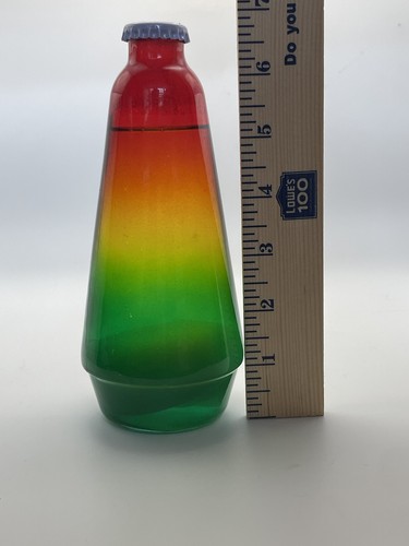 Vintage Green Red Yellow 6 3/4” Lava Lamp Replacement Glass Bottle - Picture 4 of 6