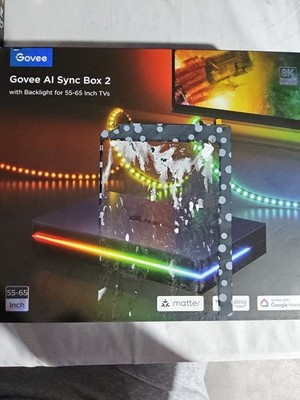 +Govee HDMI 2.1 Sync Box 2, AI Sync Box with TV Backlight, Supports 8K@60Hz, 4K@