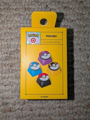 Pokemon x Target Pokeball Keycaps Keyboard Key Caps 4pc Limited Edition Drop