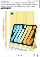 iPad Mini A17 Pro Case In Yellow with Pencil Holder NWT