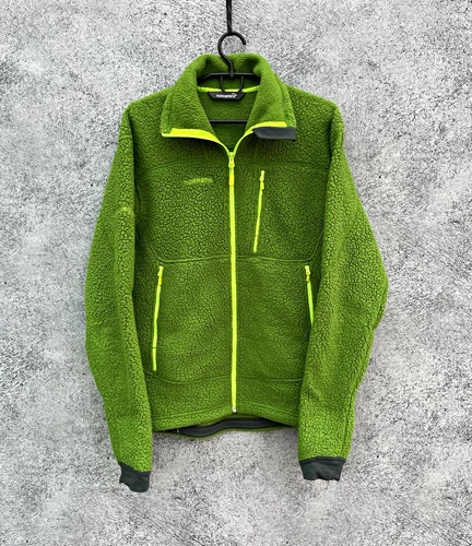 Norrøna Trollveggen Warm2 Full Zip Fleece Jacket Pockets Green Men’s M - product listing photo