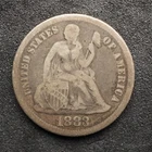 1883  **P** SEATED LIBERTY  DIME **NICE COIN!** FREE SHIPPING! C0643