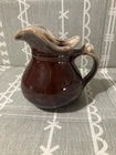 Vintage 1960s McCoy Pottery USA Brown Drip Lava Glaze 7.5" Pitcher #7515