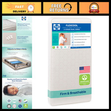 2-Stage Crib  Toddler Bed Mattress - Cool  Comfortable 52x28 Inches