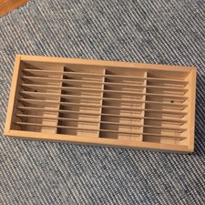 Vintage Napa Valley Wood 36 Slot Cassette Tape Holder Rack Wall Mount