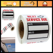 Oil Change Reminder Stickers - 250 Clear Automotive Labels 2"x2" Service Reminde