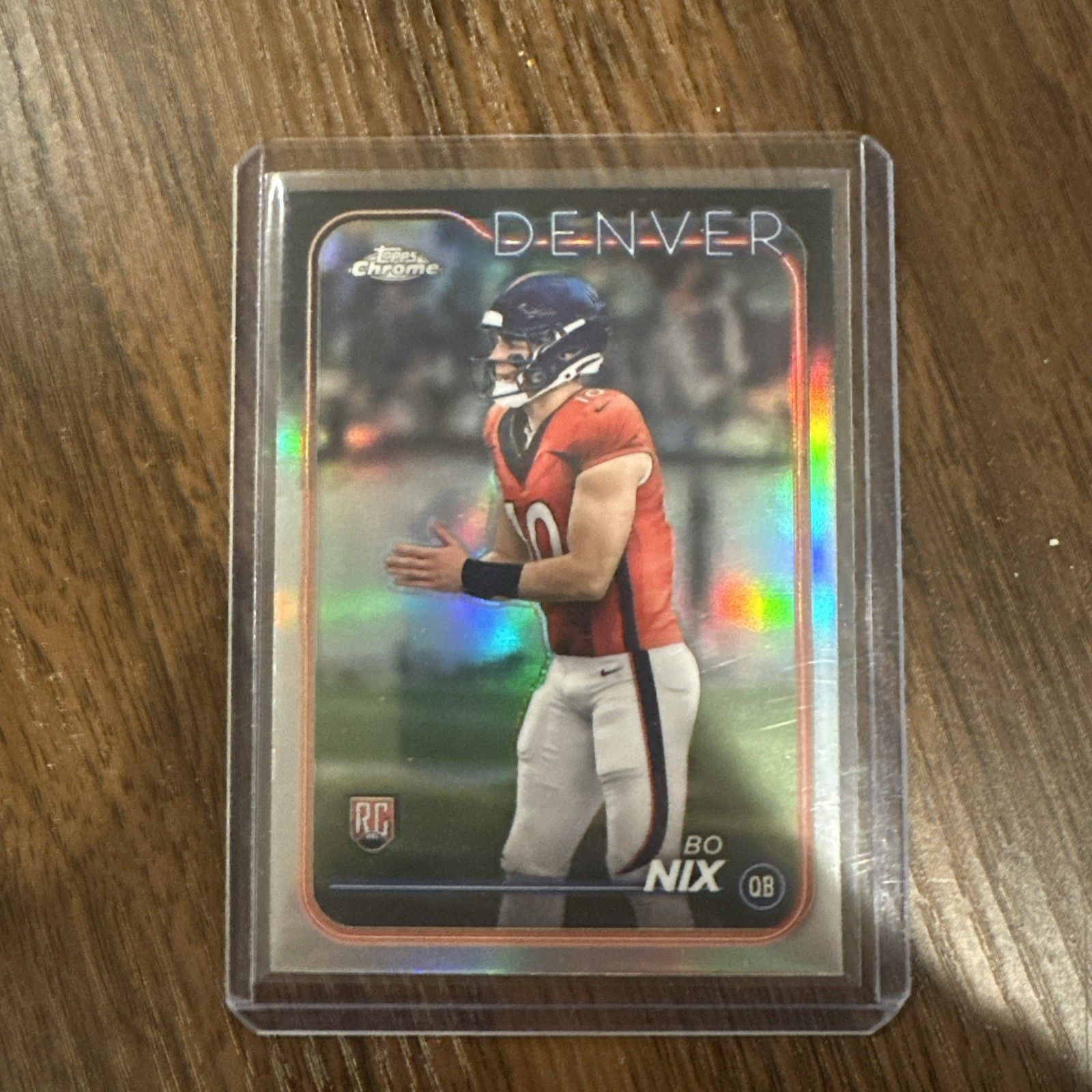 2024 Topps Chrome - Rookies Bo Nix #206 Refractor (RC)