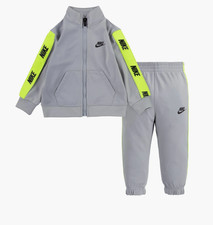 Nike Kids Baby 2T Logo Jacket Pants Track Set Light Smoke Grey Toddler 66G796