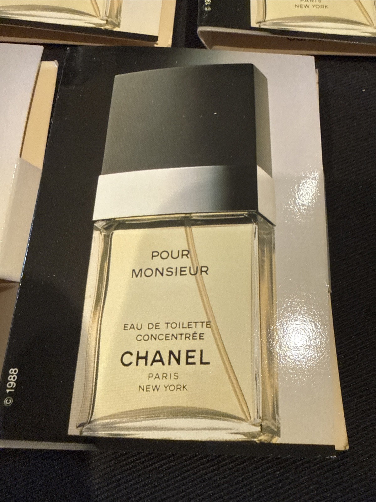 Qty 5 1988 Vintage Chanel Pour Monsieur Eau de Toilette Concentree Samples RARE