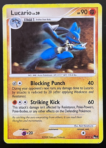 Lucario Holo 2/17 POP Series 8 Pokemon