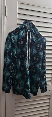 JUST BE ~ Long Sleeve ~  Cowl  neck  ~ Size 2X ~ Geometric Shape~ Cotton 