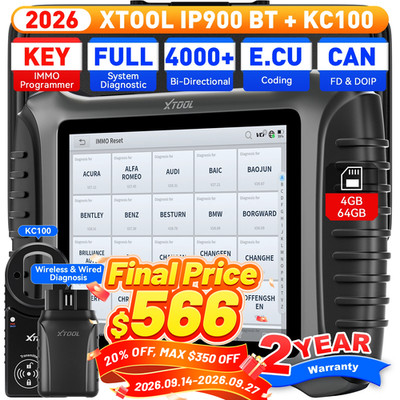 XTOOL IP900 BT KC100 Key Programmer Car Diagnostic Tool Bidirectional Scanner