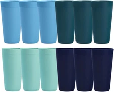 US Acrylic Newport 32 Ounce Unbreakable Plastic Stackable Iced-Tea Tumblers in 4
