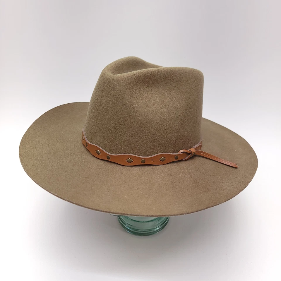 Vintage Express Riders Olive Green Wool Felt Western Cowboy Hat Size Small 7 3/8 - Image 4 of 4