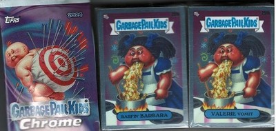 GARBAGE PAIL KIDS CHROME SERIES 7 COMPLETE BASE SET OF 100 CARDS PLUS 2 WRAPPER!