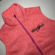 Whirlpool  Womens Front Zip Pockets Sleeveless Vest   Small Pinkish Orange