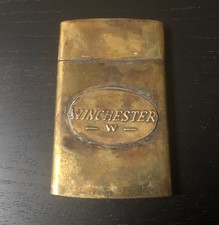 Early 1900's Winchester Brass Match Safe Cigarette Holder Case