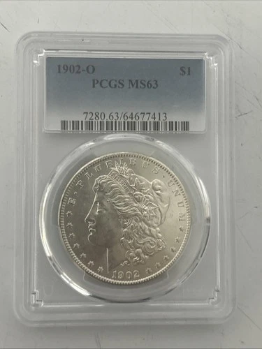 1902-O $1 Morgan Silver Dollar PCGS MS63 Old Blue Holder USA Coin OGH