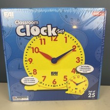 EAI Education Classroom Clock Set Of 25 Student And Teacher Demonstration