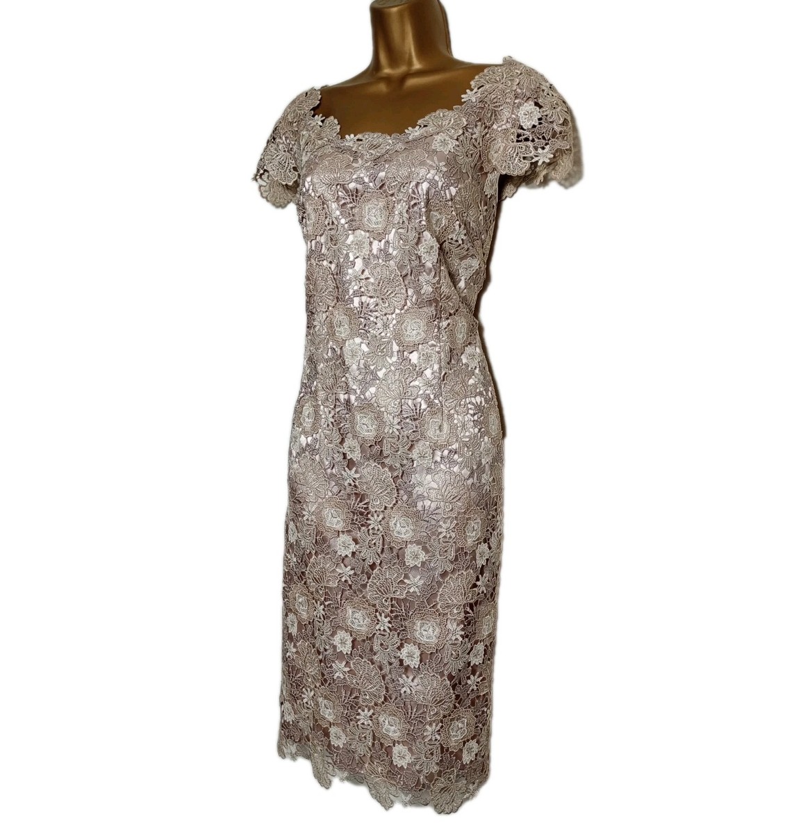 NEW Jacques Vert lace dress size 16 dusky pink wedding mother bride  occasion UK | eBay UK