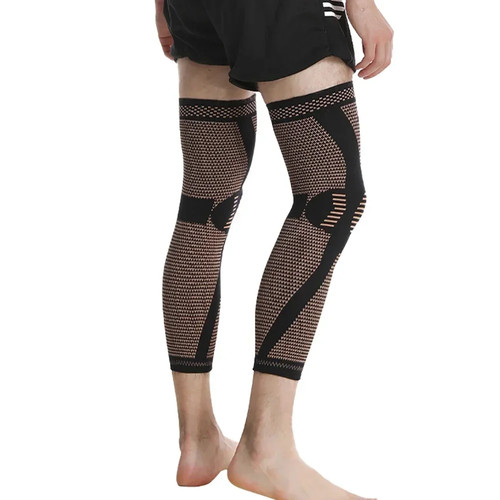 Ganzbein Kompressionsmanschette Kupfer Kniemanschetten Unterstützung für Oberschenkel Knie Wade - Bild 4 von 20