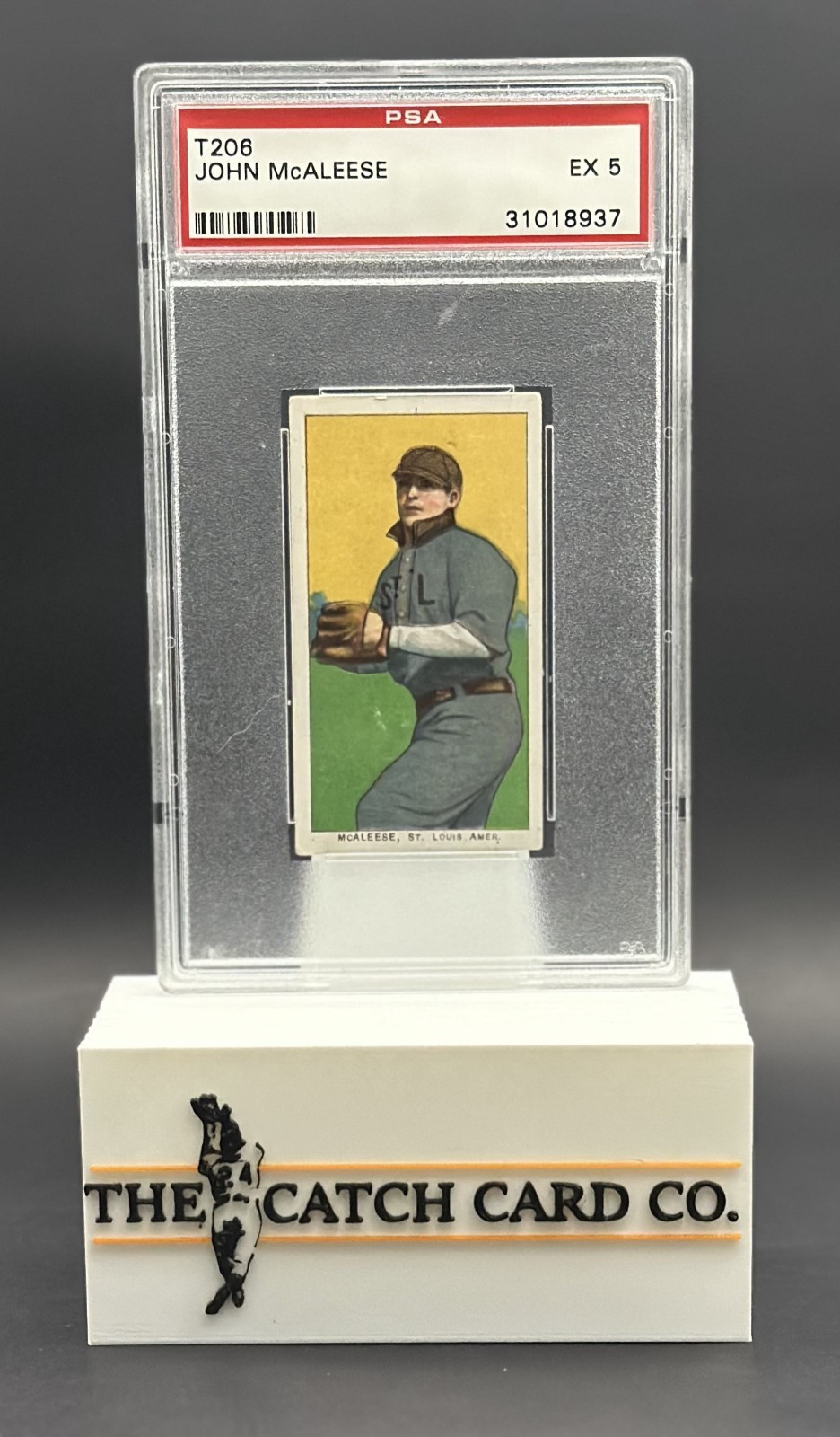 1909-11 T206 - John McAleese Piedmont 350 Back (RC) PSA 5