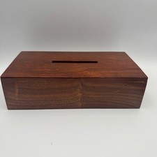 Vintage Solid Wood Tissue Box Cover Rectangul...