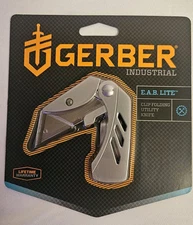 GERBER EAB Lite Utility Knife W/ Pocket Clip And Liner Lock - Razor - EDC