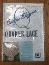 Quaker Lace Elegance Tablecloth 1084 Round 70 Original Pkg Vintage