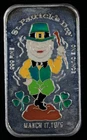 A CEECO 1 Ounce Silver Bar St Patrick’s Day 1975 .999 Fine
