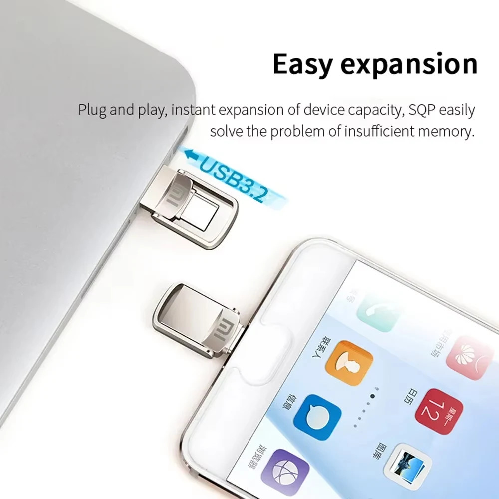 Chiavetta USB 3.2 Type-C In Metallo &ndash; 2TB/1TB/512GB &ndash; Impermeabile E Mini