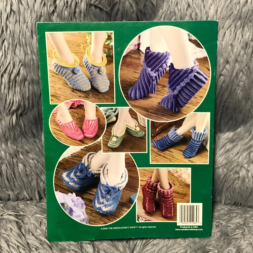 SLIPPERS ON THE DOUBLE Crochet Patterns 7 Designs 2000 Darla Fanton - Image 2 of 4