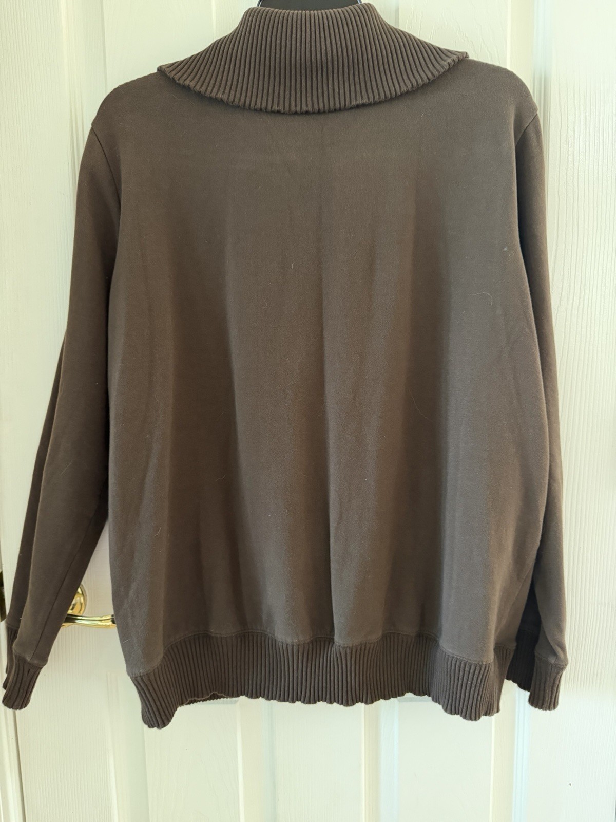 Talbots Solid Brown Full Zip Active Sweatshirt Ja… - image 5
