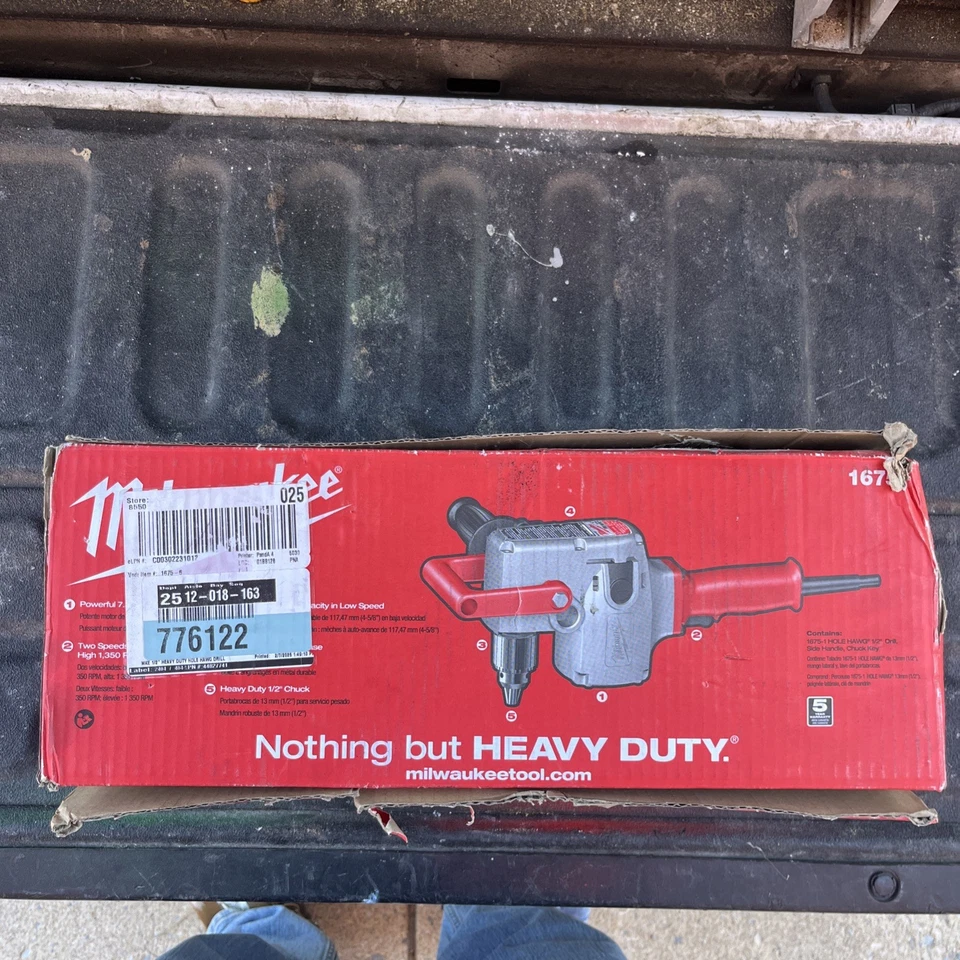 Milwaukee 120V Hole Hawg 1/2” Drill – NEW IN BOX, Never Opened - Image 3 of 4