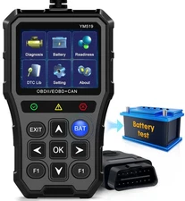 OBD2 Scanner & Battery Tester - Check Engine Light Emissions Readiness
