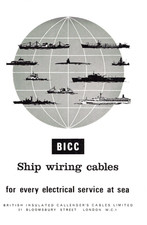 1966 British Insulated Callender's Cables Ship Wiring Cable Shipbuilder Print Ad