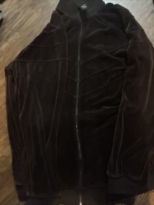 Sean John Brown Velour Full Zip Track Jacket Men s XL Vintage