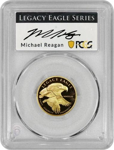 2023 $50 Cook Islands Legacy Eagle Series 1/4 oz .9999 Gold PCGS PR70 DCAM FS