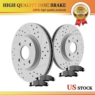 275mm Front Disc Rotors and Ceramic Brake Pads for 2008 2009 - 2011 Ford Focus