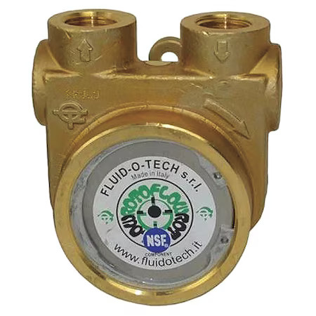 Fluid-O-Tech Pa 1001 Rotaryvanepump, 1/2"Inletdia, Brass, For48y