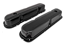 JEGS Stamped Steel Valve Covers for Small Block Chrysler [Black]