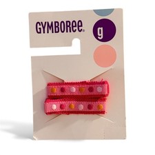 NWT VTG 2003 Gymboree Rainbow Sherbet Girls Pink Dot Hair Clips Hair Accessories