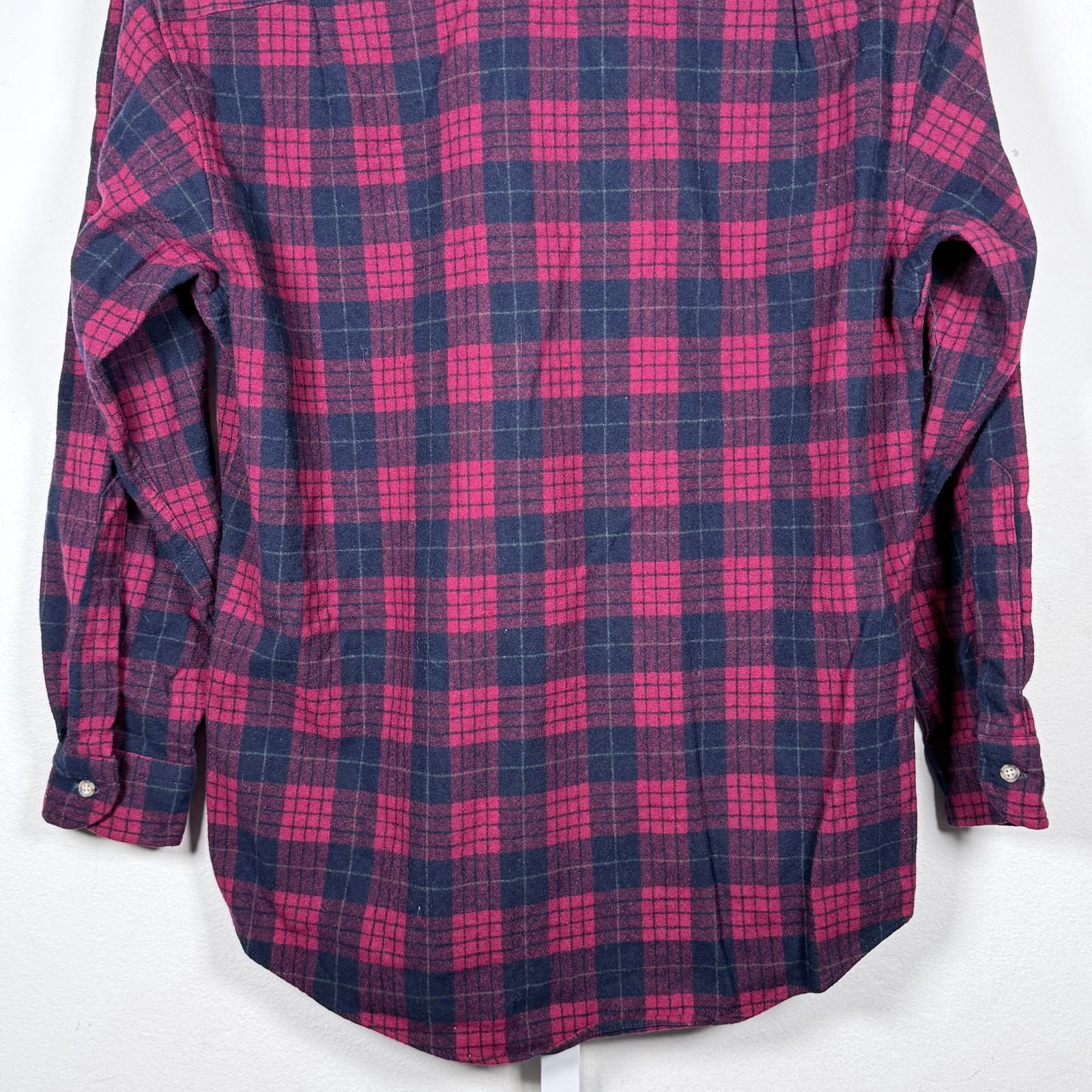 Pendleton Button-Down Shirt Red Blue Plaid Pure V… - image 8