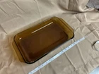 Anchor Hocking Vintage Baking Dish 1940s Amber Glass 15 X11 X 2 3/4 Deep